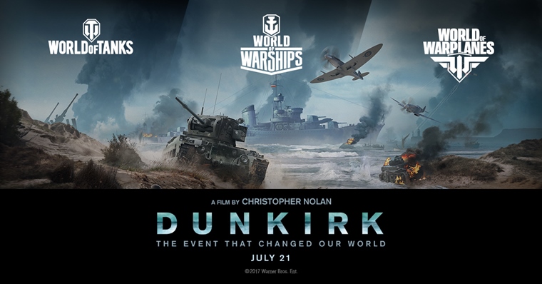 Wargaming a Warners Bros. spjaj sily v promovan filmu Dunkirk