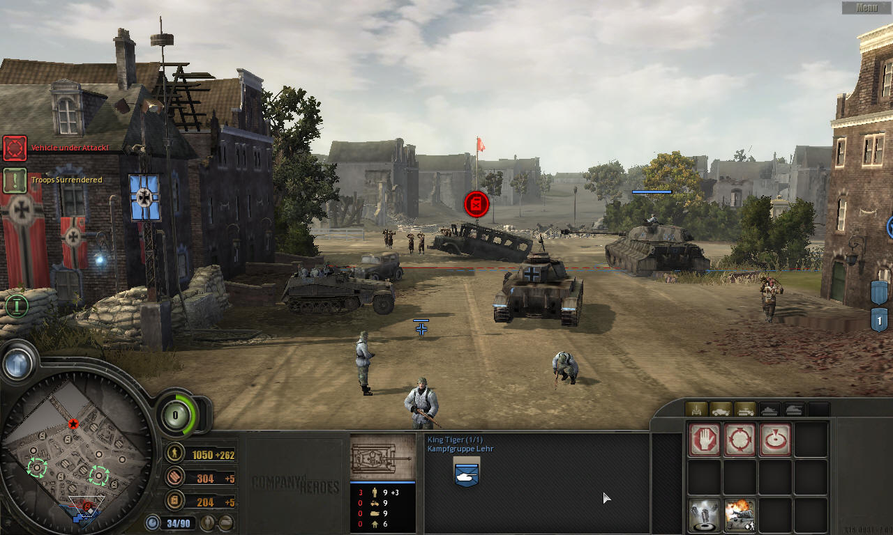 Company of Heroes: Opposing Fronts Ke sa objav tank King Tiger, Angliania sa vzdvaj.