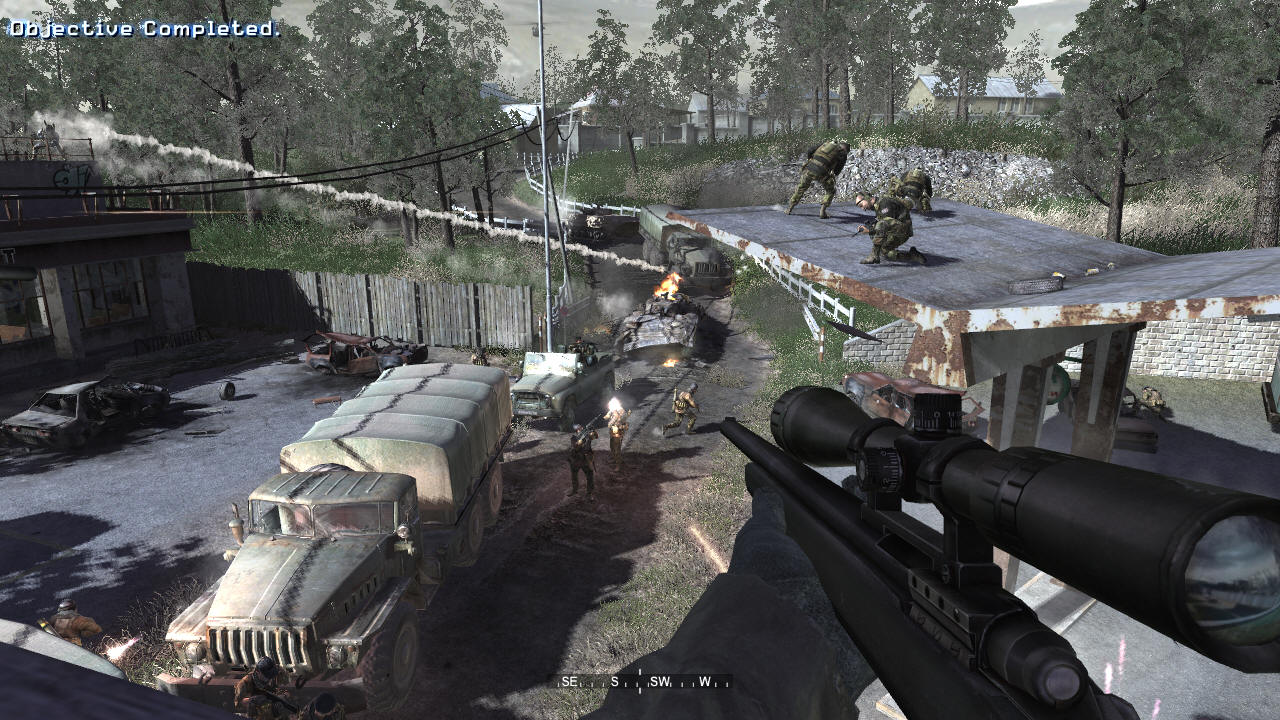 Call of Duty 4: Modern Warfare Prepadnutie a nsledn nahaka vs ani na okamih nenechaj chladnmi.