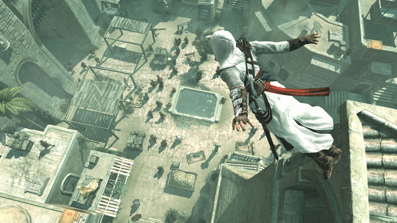 Assassin's Creed Parádička v podaní Altaira - rybička z veže kostola, krátko po preskúmaní okolia.