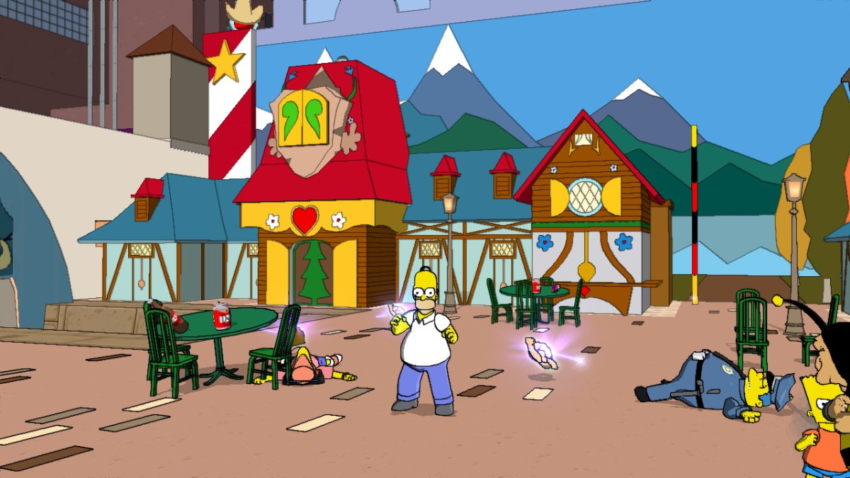 The Simpsons Game Jedlo, pivo a chaos - pre Homera stvoren.