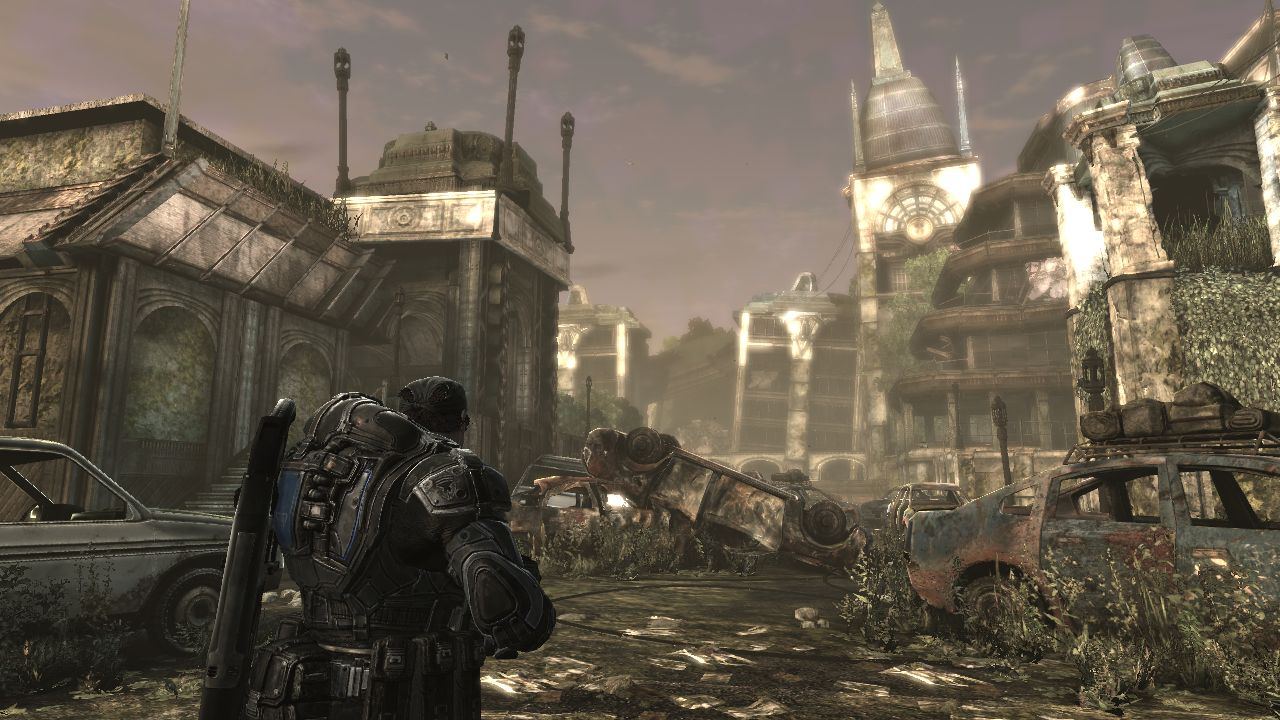 Gears of War 2 Nezabudlo sa ani na zdecimovan metropoly, ktor psobia op o osi melancholickejie
