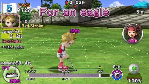 Everybody's Golf 2 Vdy je dobr vrti sa na ihrisk s nadupanou postavikou a zahra aj takto Eagle.