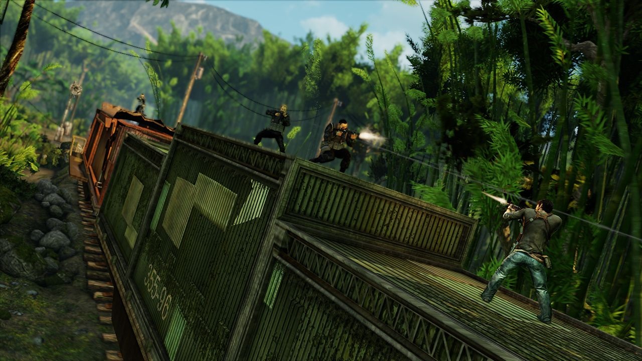 Uncharted 2: Among Thieves Jazda vlakom je adrenalnov ako nikdy predtm.