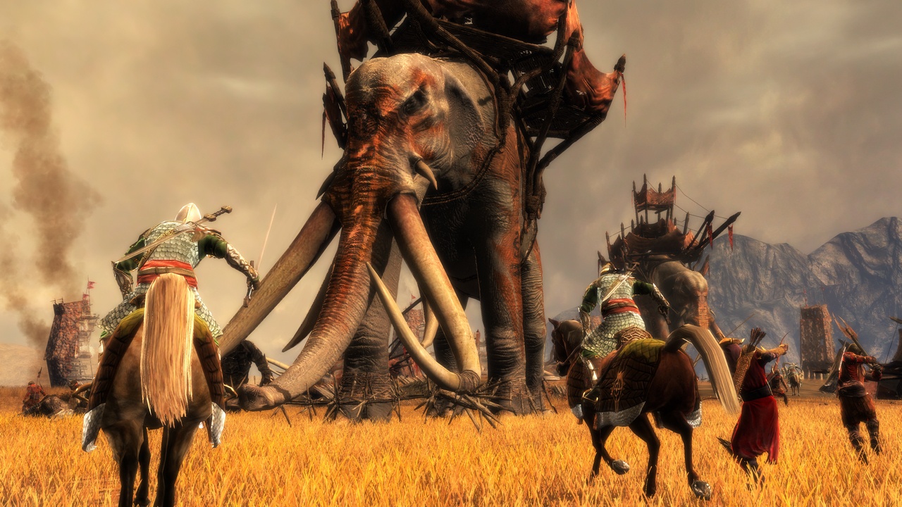 Lord of The Rings: Conquest Ete aspo e bojov slony si vyskate na vlastnej koi.