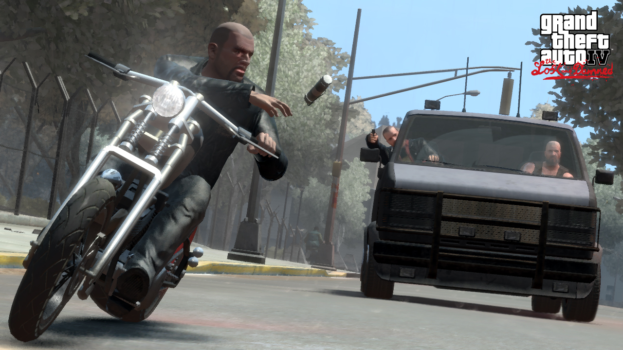 Grand Theft Auto IV: The Lost and Damned Pipe bomby s idelnou zbraou, ke pred niekm zdrhte.