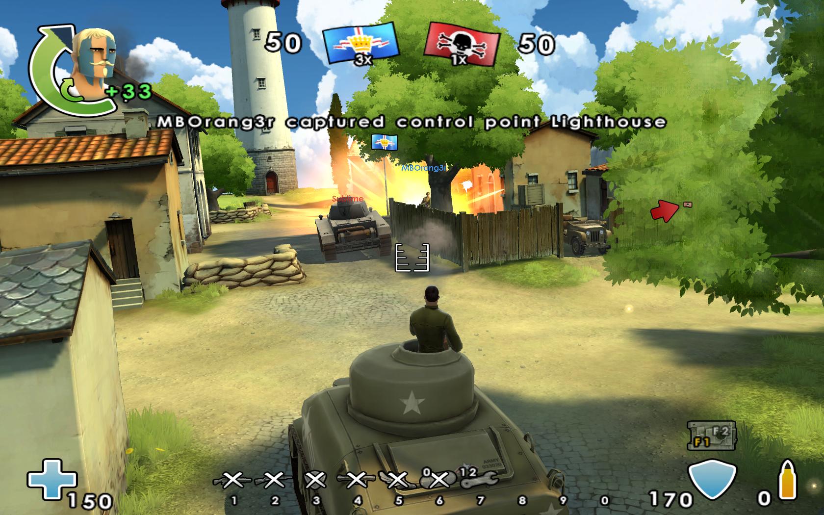 Battlefield: Heroes Slab zny tanku s psy a zadn strana.