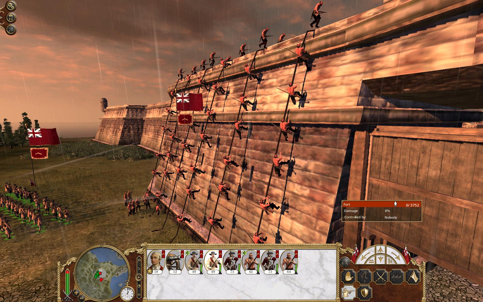 Empire: Total War Pri obliehan nepotrebujete iadne niiv zbrane, pechota si vysta s lanami.