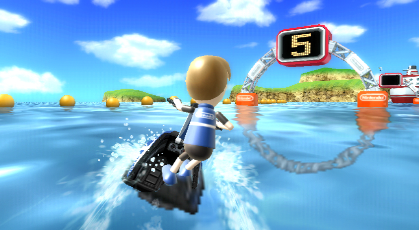 Wii Sports Resort Vodn sktre s dobr odreagovaka, no nevyuvaj potencil naplno.