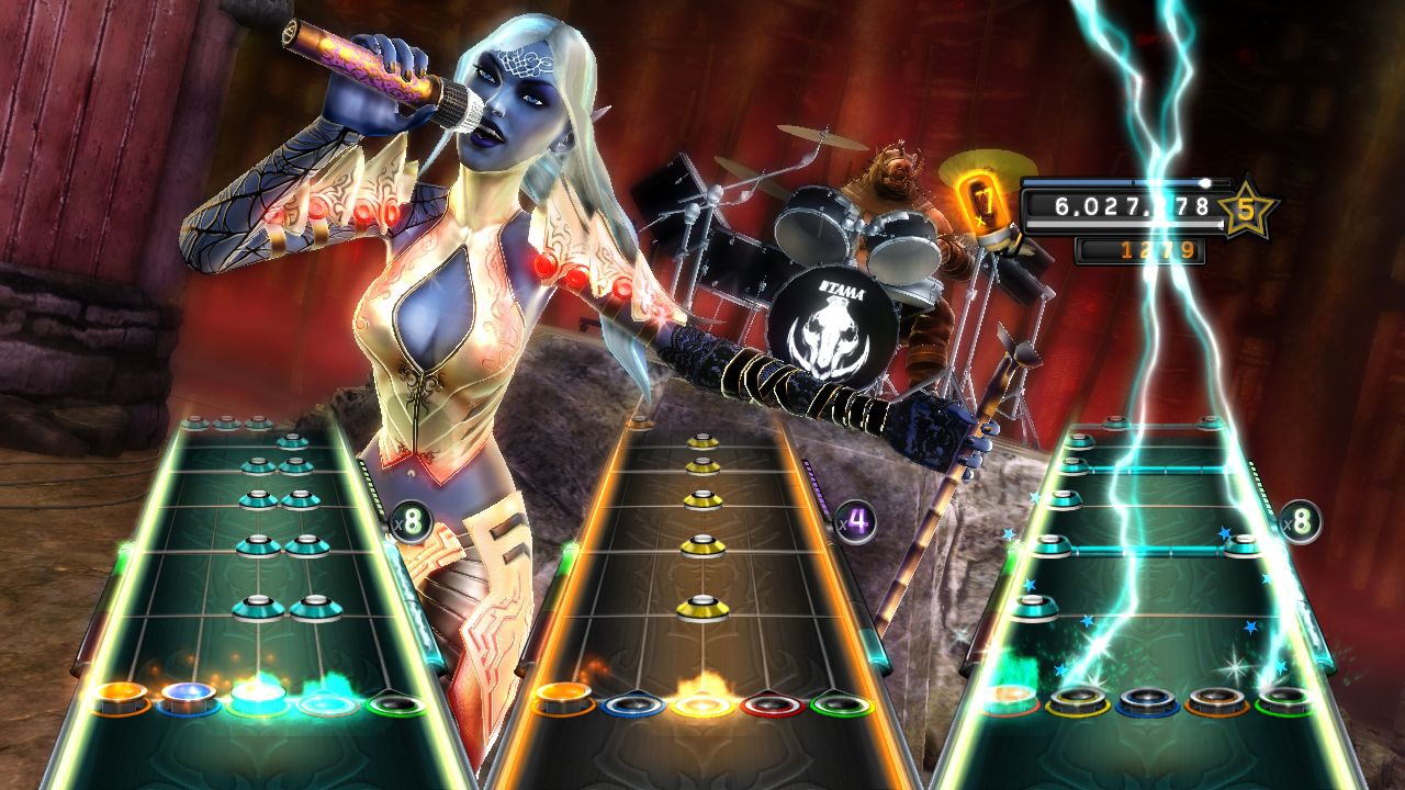 Guitar Hero: Warriors of Rock Prehadn menu a zjednoduen navigcia v menu vm uah ivot pri koncertovan.