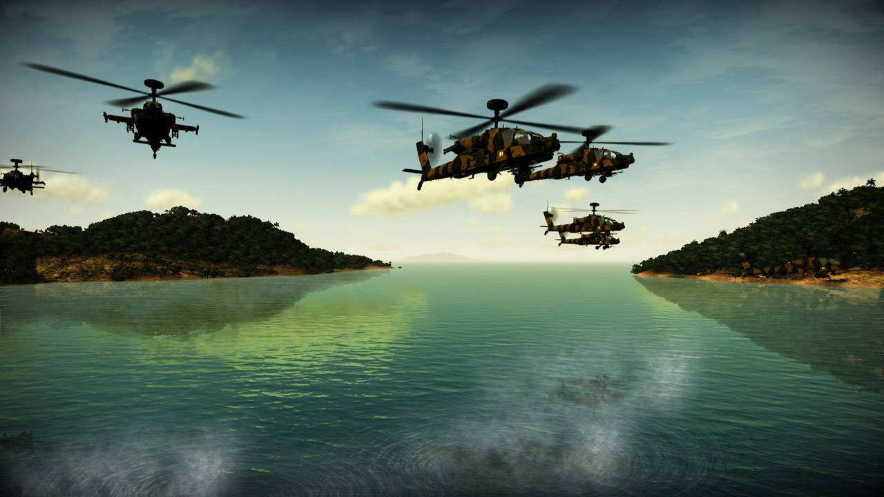 Apache: Air Assault Fyzika dokonca mysl aj na to ako rozvri vodn hladinu