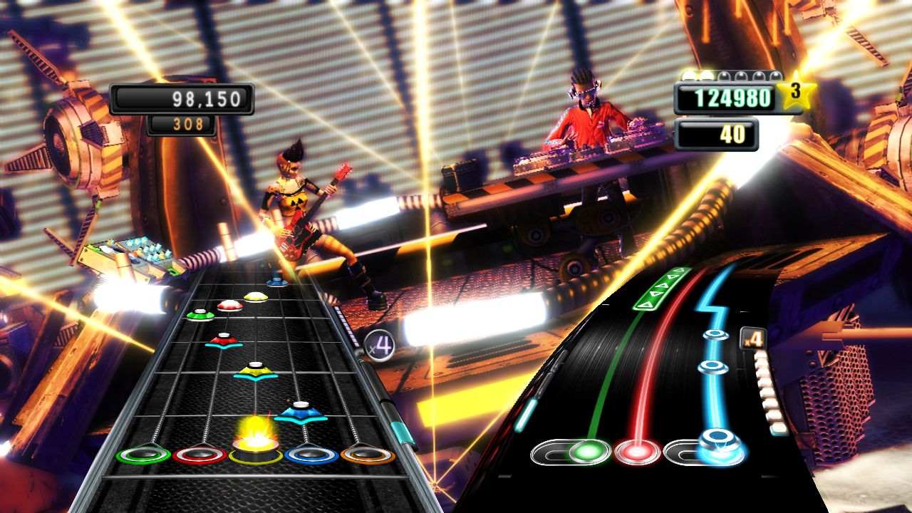 DJ Hero Desiatka trackov sa d hra aj v koopercii s gitaristom.