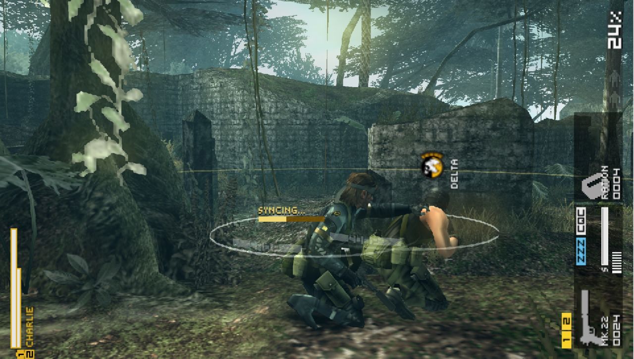 Metal Gear Solid: Peace Walker V co-ope sa mete po zosynchronizovan pohybova ako jeden.