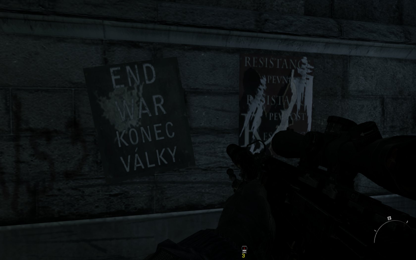 Call of Duty Modern Warfare 3 Konec vlky! Pozitvne heslo v uliciach Prahy.