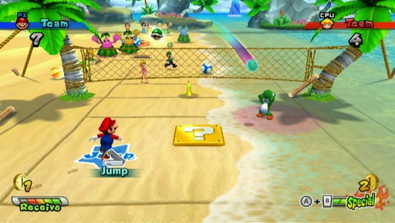 Mario Sports Mix Volejbal 2 na 2 sa hr inak a trochu nronejie ako v trojici, arkdov prvky obtianos zjemuj.