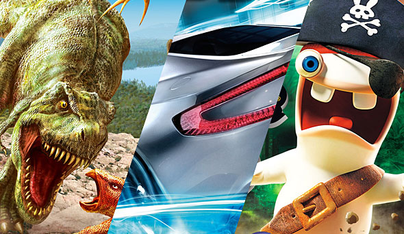 Asphalt, Rabbids, Dinosaurs, Monkeys