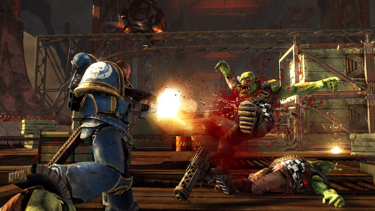 Warhammer 40,000: Space Marine Hra je poriadne krvav a brutlna.