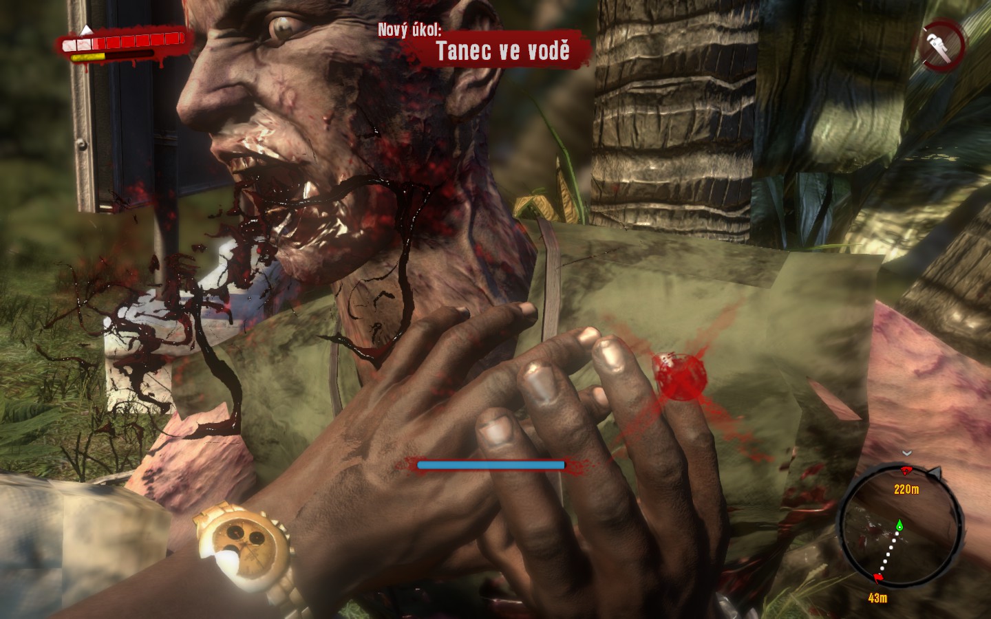 Dead Island QTE slia na zbavenie sa zombkov.