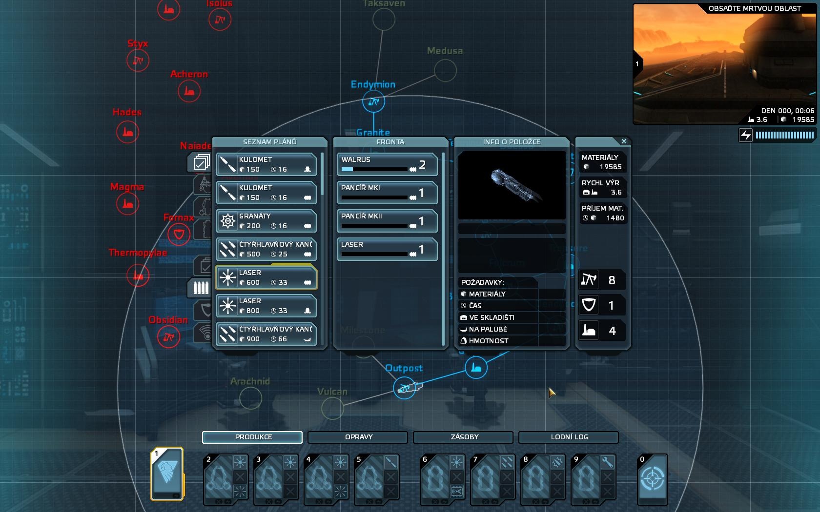 Carrier Command: Gaea Mission Produkujete len dva druhy bojovch strojov, ale vzbroj je ubovon.