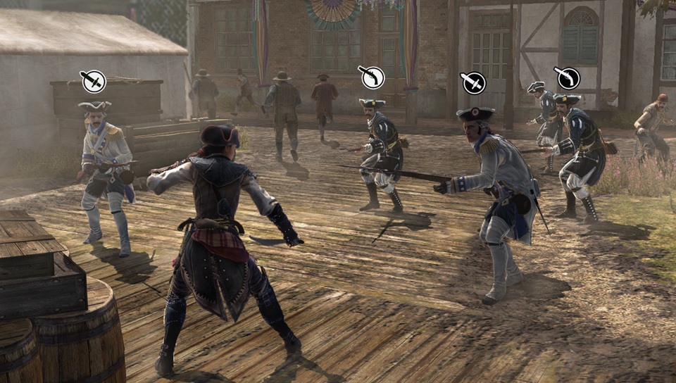 Assassin's Creed 3: Liberation Sbojov systm pota po nabit kombo metra aj so zabjanm dotykom.