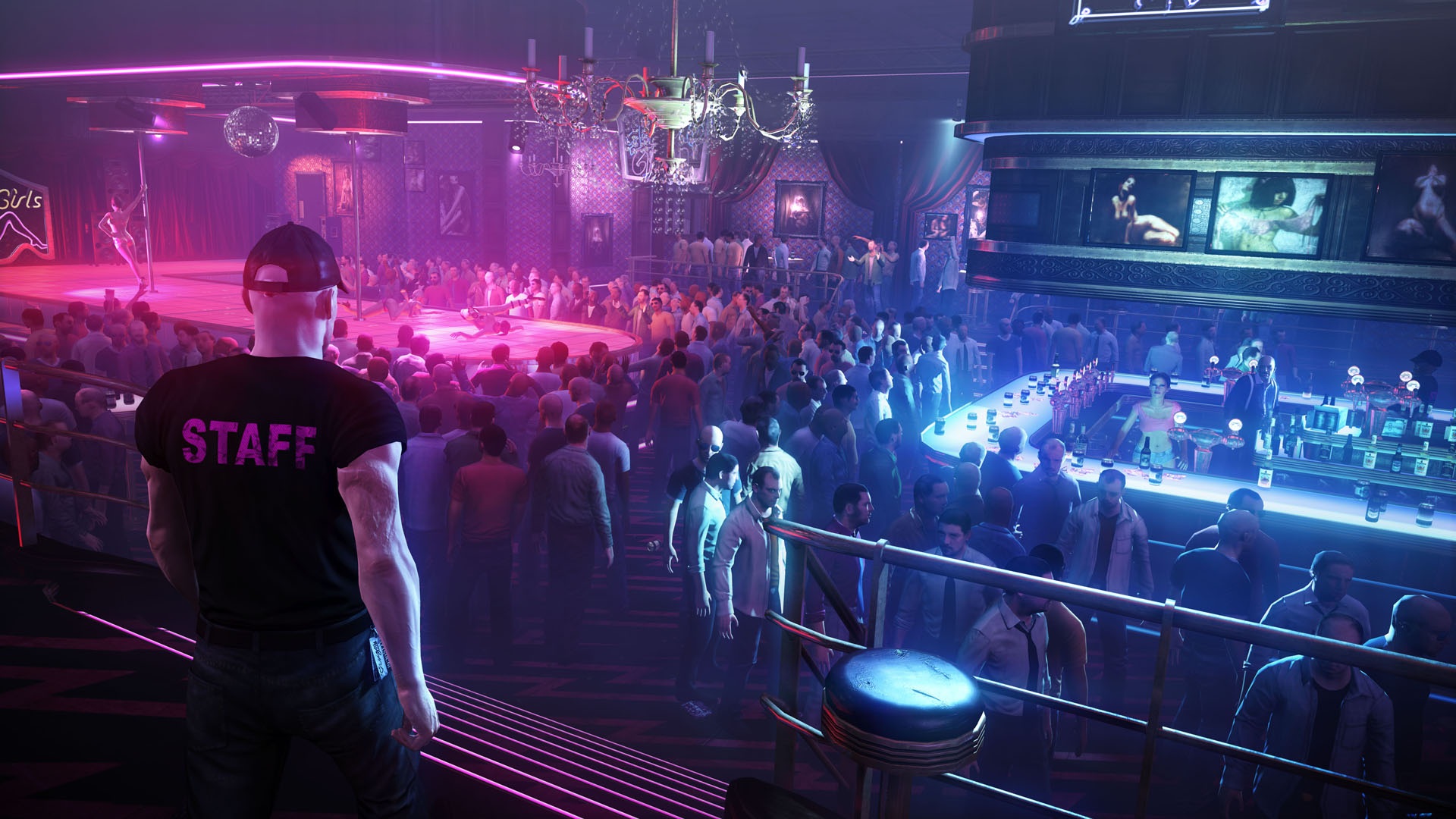 Hitman Absolution Engine zvláda najviac postáv na jednej scéne, veľká škoda je, že dav tupo stojí.