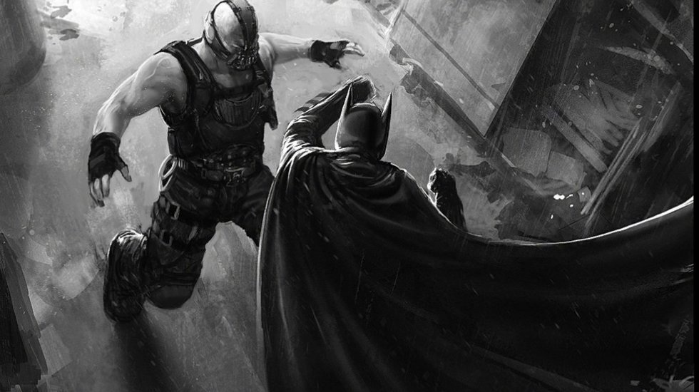 The Dark Knight Rises Prbeh je sprevdzan podarenmi komiksovmi obrzkami.