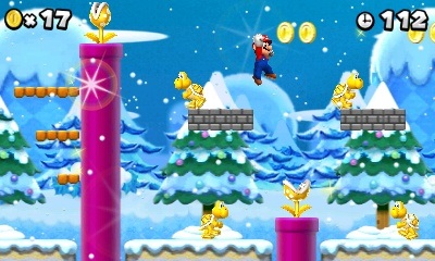 New Super Mario Bros. 2 Zimn levely ako jedny z mla zapoja procesor 3DS do vyieho vkonu. S fakt krsne.
