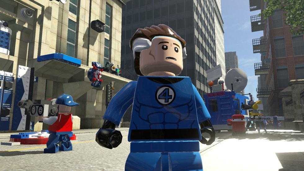 LEGO Marvel Super Heroes Mesto tvor samostatn svet s vedajmi lohami a sandboxovmi monosami.