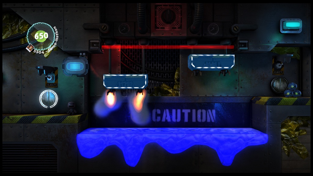 LittleBigPlanet 2 Cross-Controller Zdolvanie prekok sa tentoraz bez presvania blokov dotykom nezaobde.