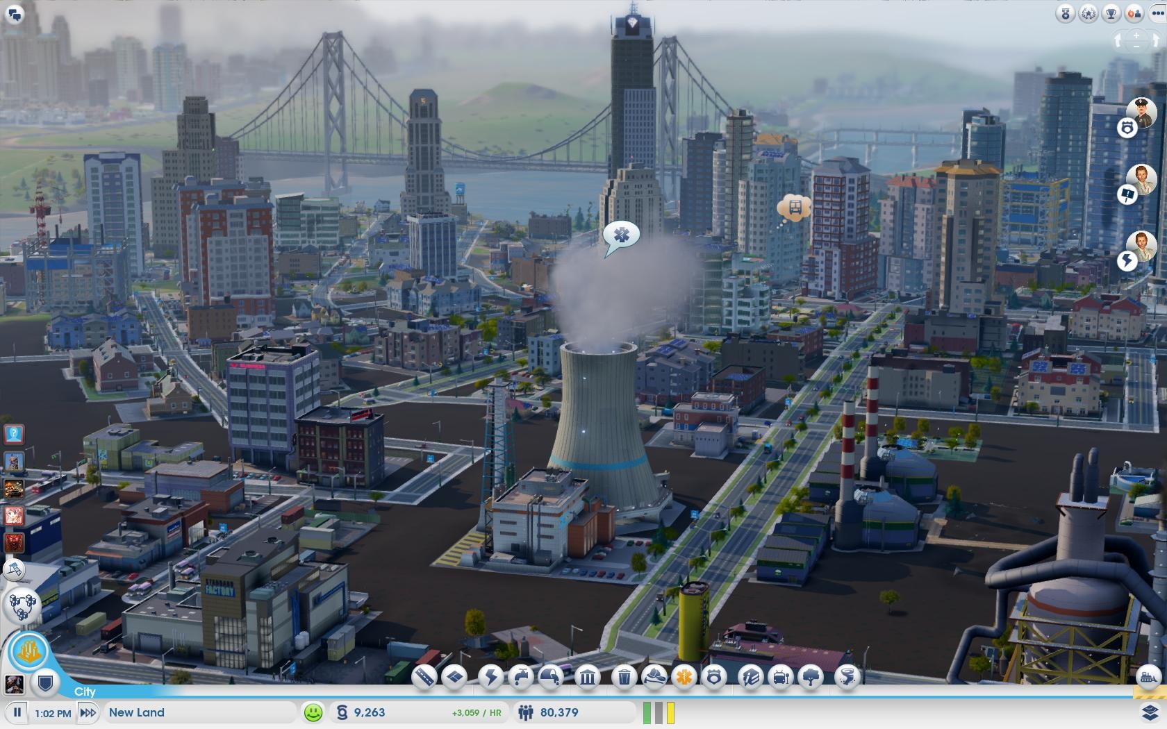 SimCity Jadrov elektrre je vemi vkonn, ale aj vemi kodliv. Pozor na rdioaktivitu!