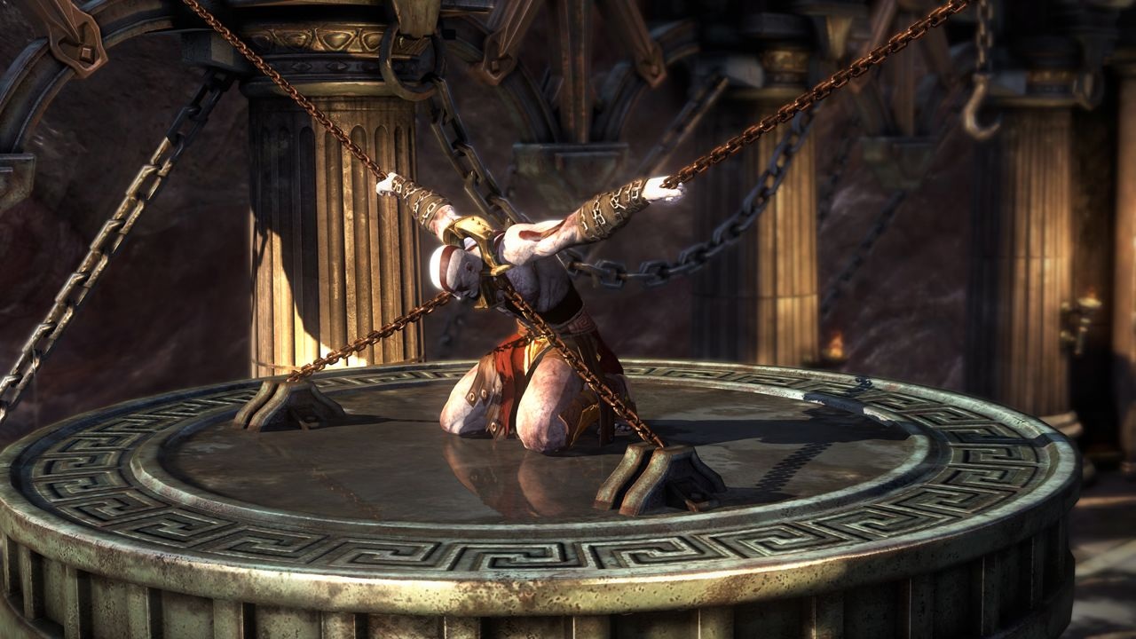 God of War: Ascension  Tak schválne, koľko sekúnd vydrží v takomto zovretí Kratos? 