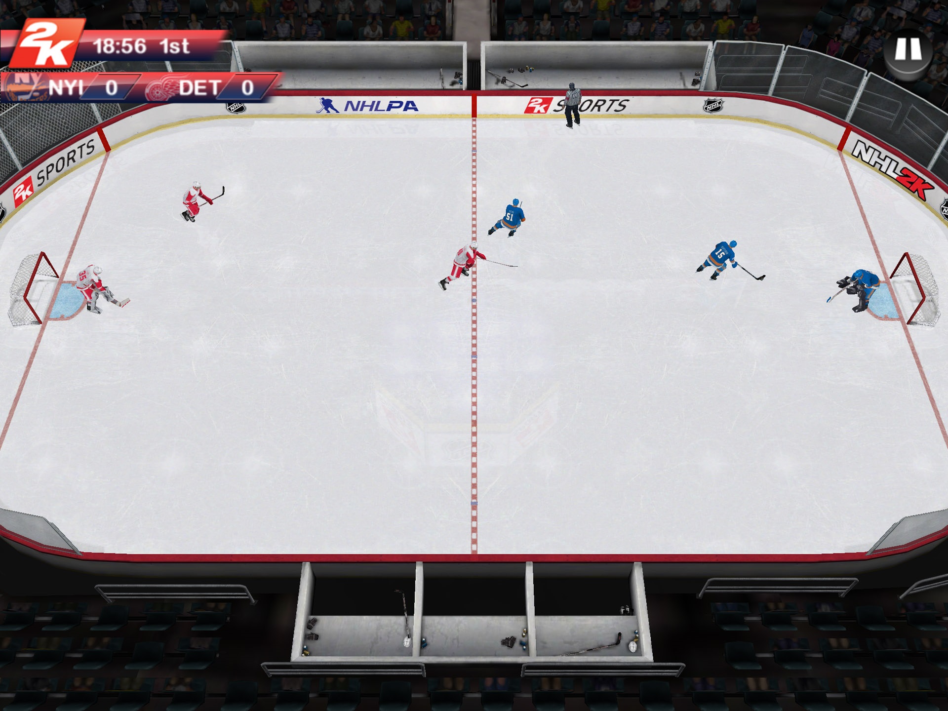 NHL 2K Mini Rink prina mal ihrisko a 3 vs 3 zpasy.