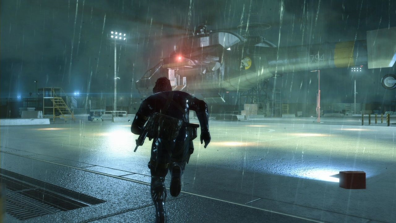 Metal Gear Solid: Ground Zeroes Extrakcia pomocou vrtunka.