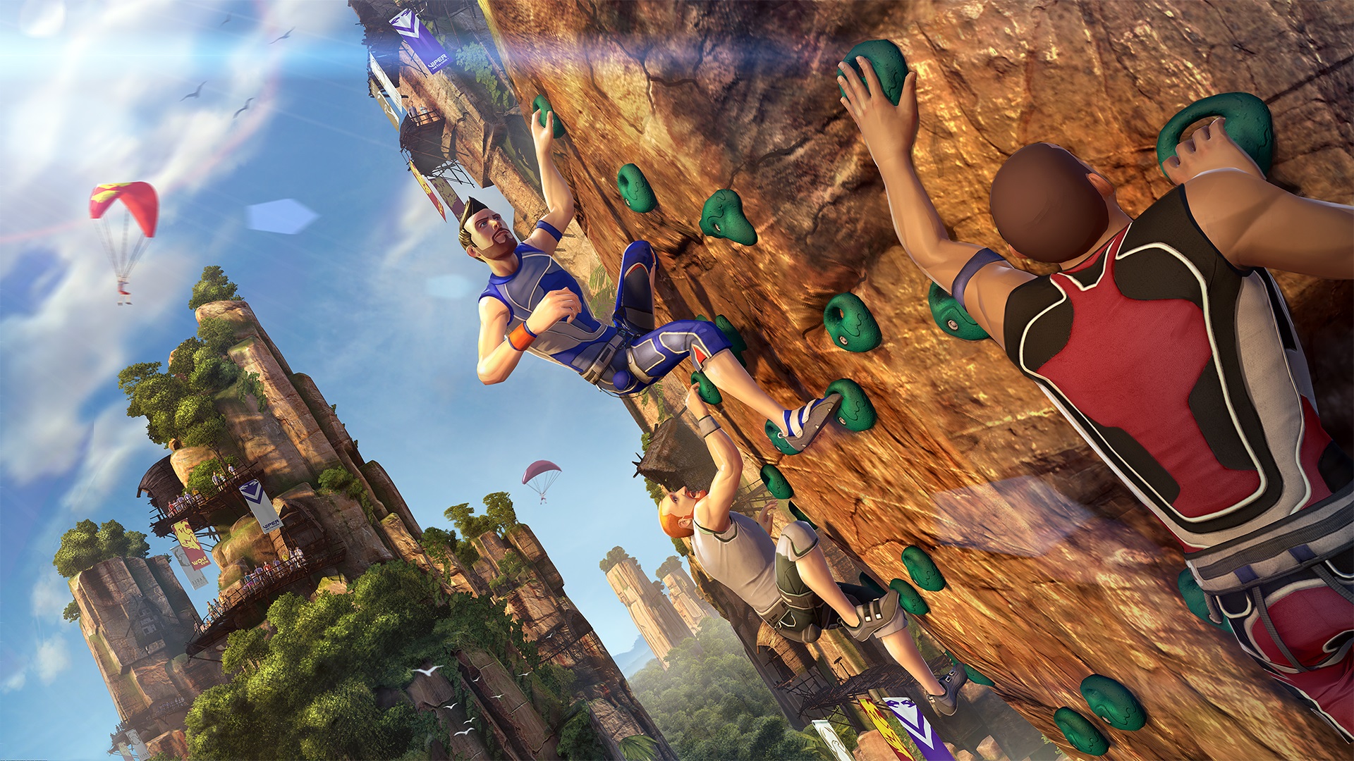 Kinect Sports Rivals Lezenie je adrenalnov a spolu s vodnmi sktrami patr medzi najlepie porty v hre.