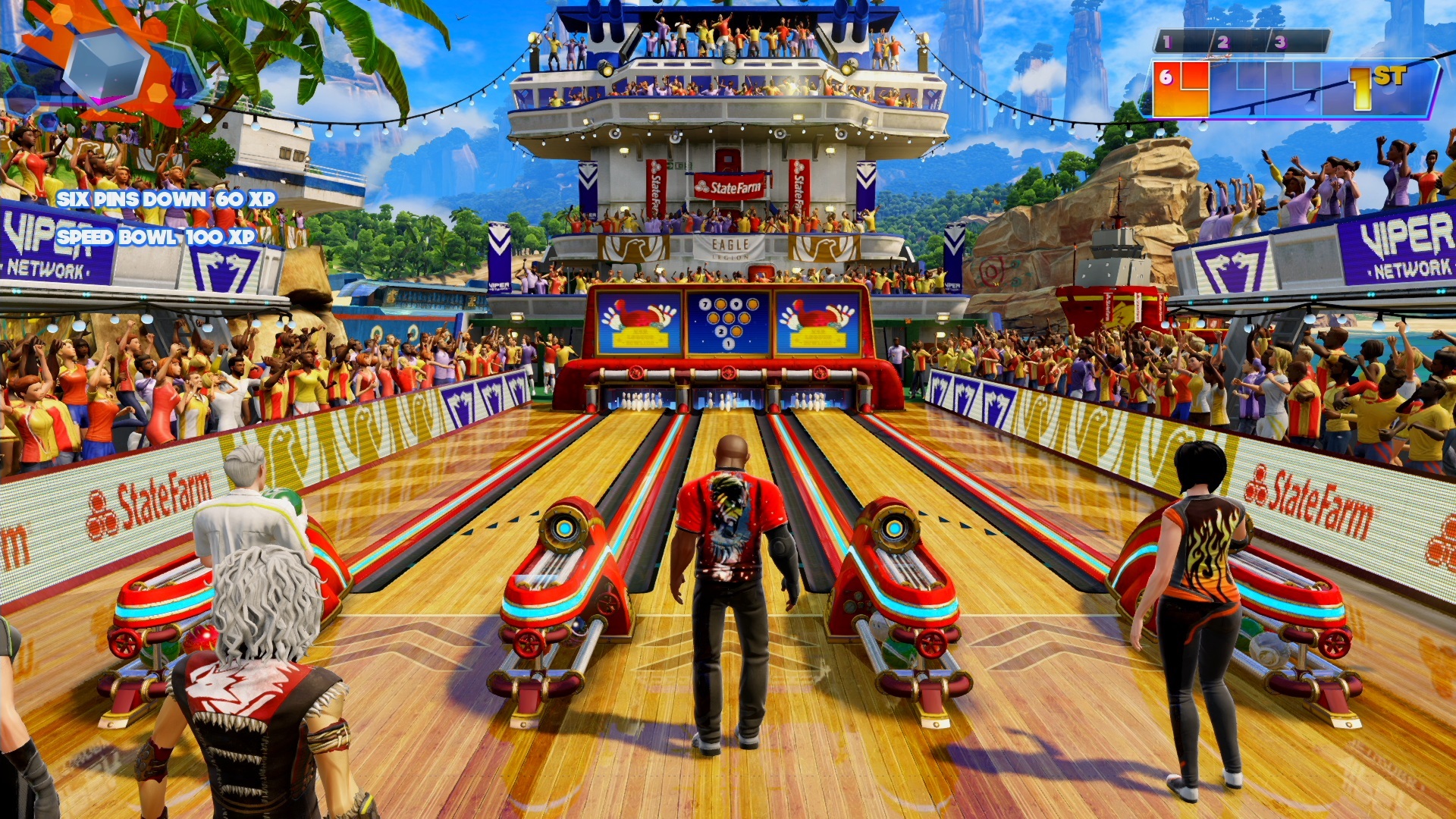 Kinect Sports Rivals Bowling m tl, je vak rovnak ako predtm,  len s lepej grafike