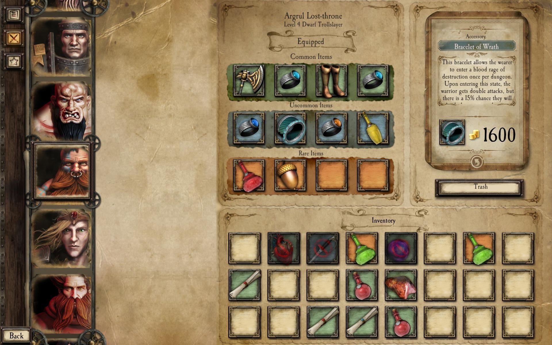Warhammer Quest Sortiment predmetov je irok a zaujmav a delia sa do troch farbou odlench kategri.