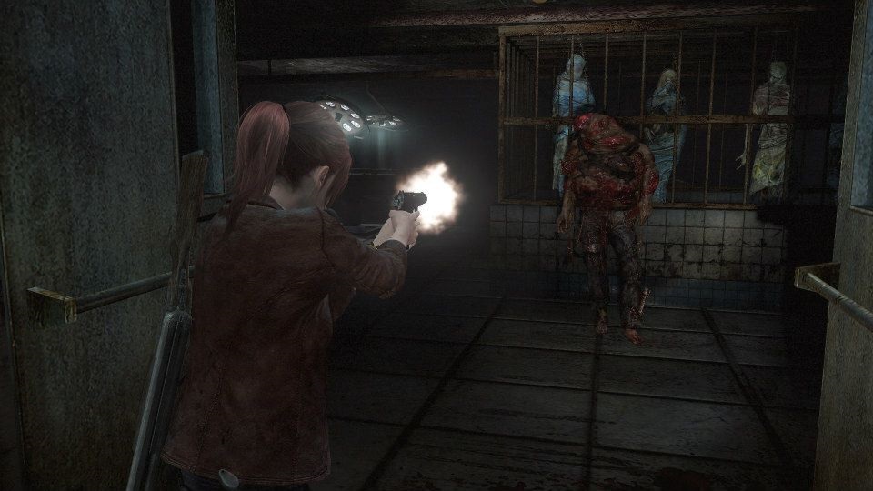 Resident Evil: Revelations 2 - Penal Colony Akcia je skr komorn, hra stavia na atmosfru.