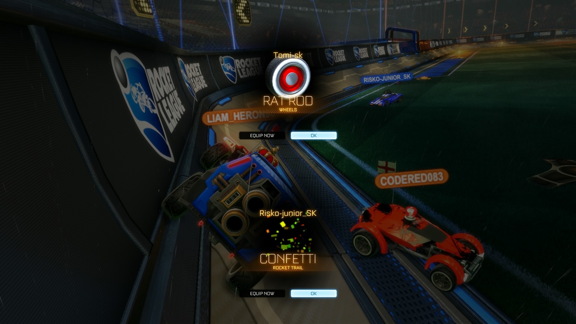 Rocket League Za každý odohraný zápas vás hra odmení novými predmetmi pre vaše auto.
