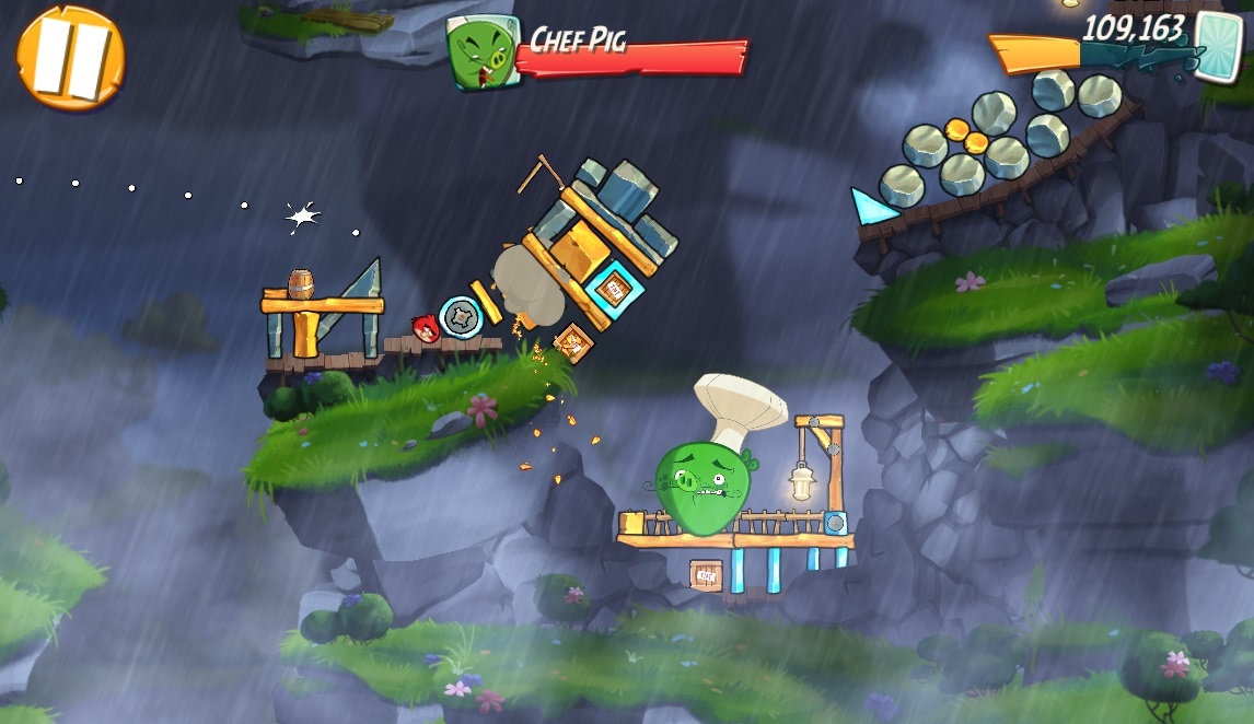 Angry Birds 2 Celou hrou prenasledujete fkuchra prasiat, ktor ukradol vae vajcia.