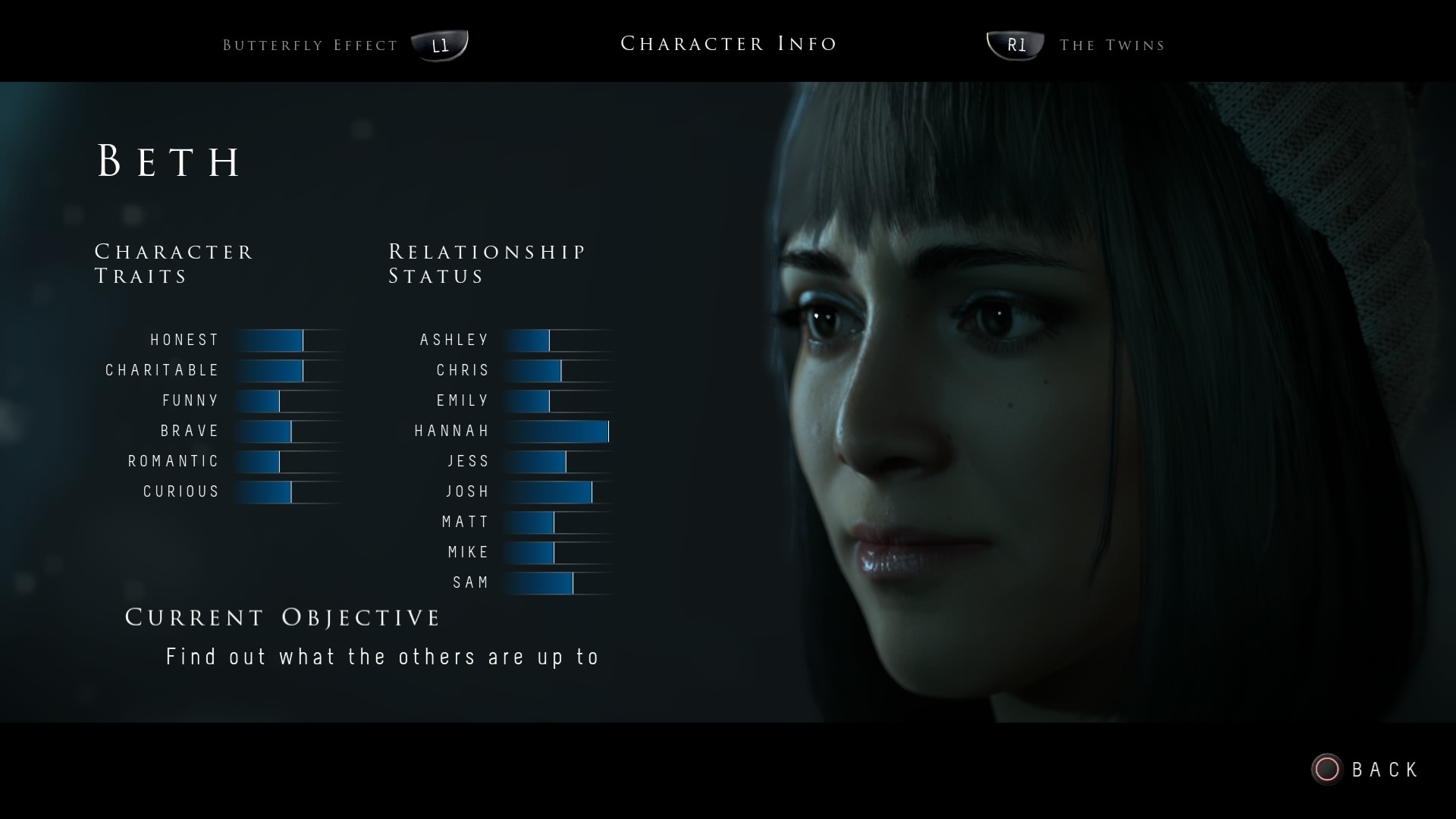 Until dawn персонажи. Until Dawn Hannah. Бет из until Dawn.