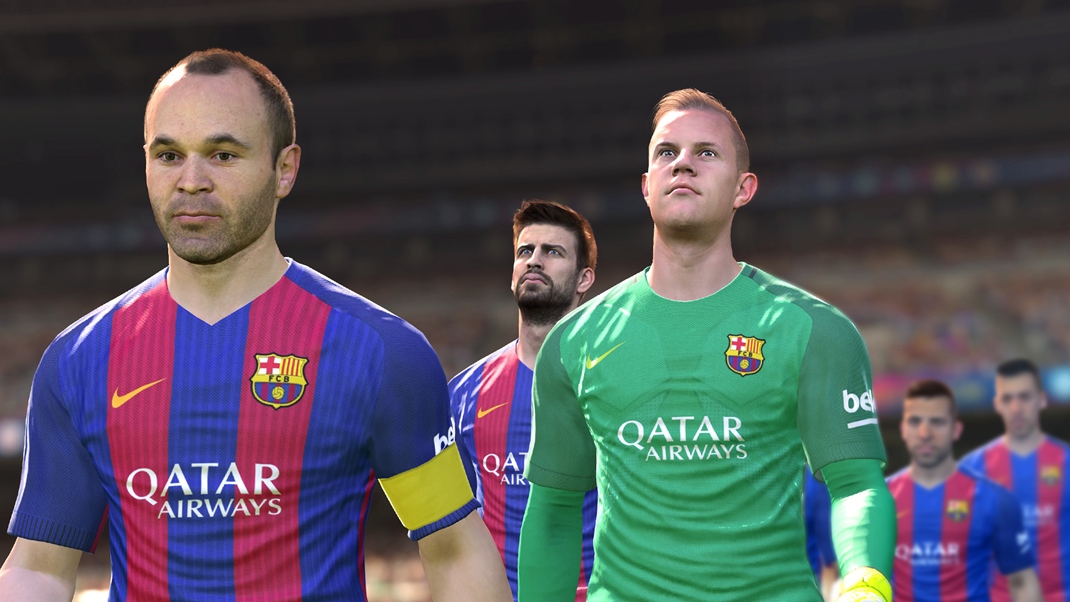 Pro Evolution Soccer 2017 Podobaj sa, je to Barcelona. 