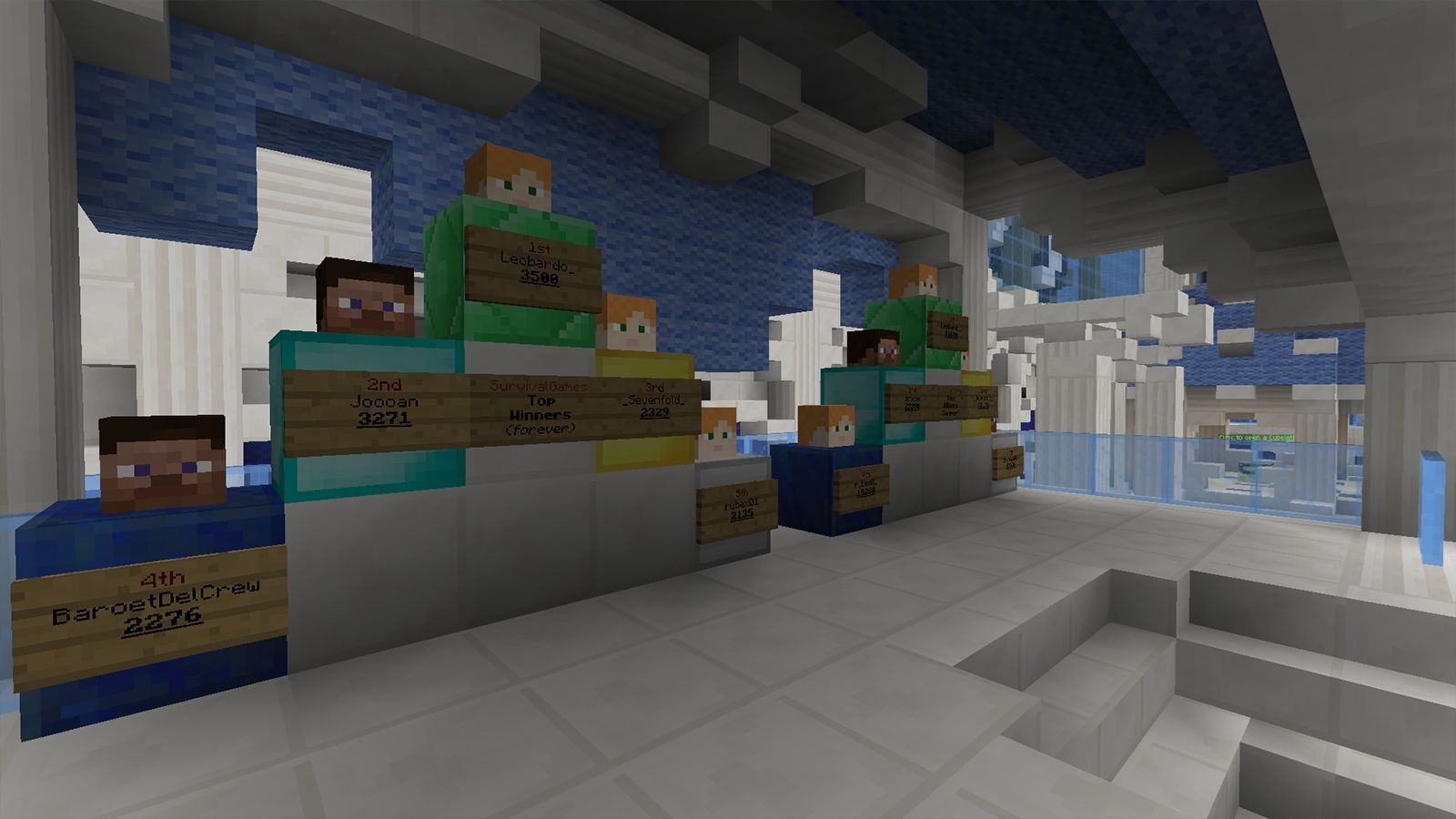 Minecraft: minihry Ak sa vám bude v minihre dariť, môžete sa dostať do siene slávy.