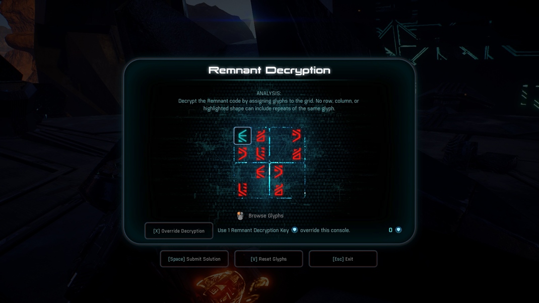 Mass Effect: Andromeda Obas narazte na takto puzzle. Je to celkom prjemn spestrenie.