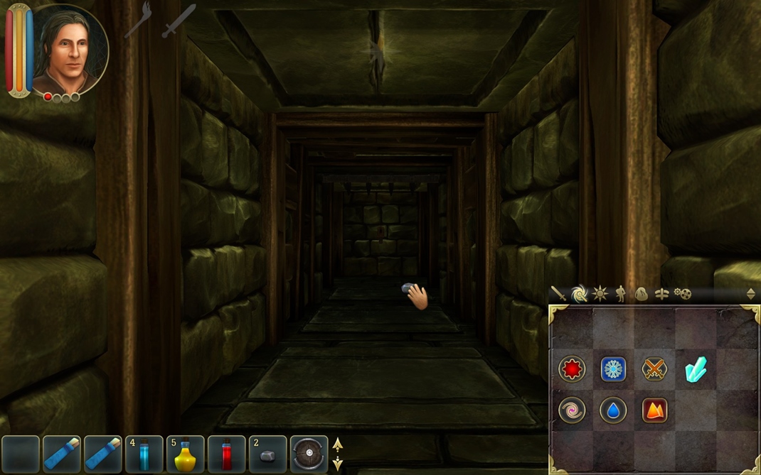 The Keep (PC verzia) Nechýba hod kameňom, obľúbená disciplína dungeon crawlerov.