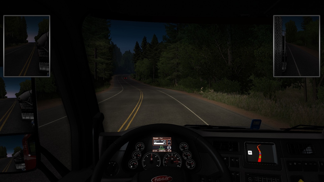 American Truck Simulator: Oregon Nočné výpravy do oregonských lesov stoja za to.