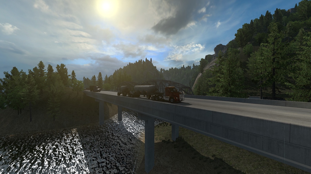 American Truck Simulator: Oregon Okrem lesov pribudli aj vodné plochy.