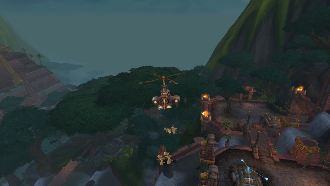 World of Warcraft: Battle for Azeroth  Vrtuľkový a vzdušný transfer oceníte častejšie nad nepriateľskými územiami, kde je málo waypointov.