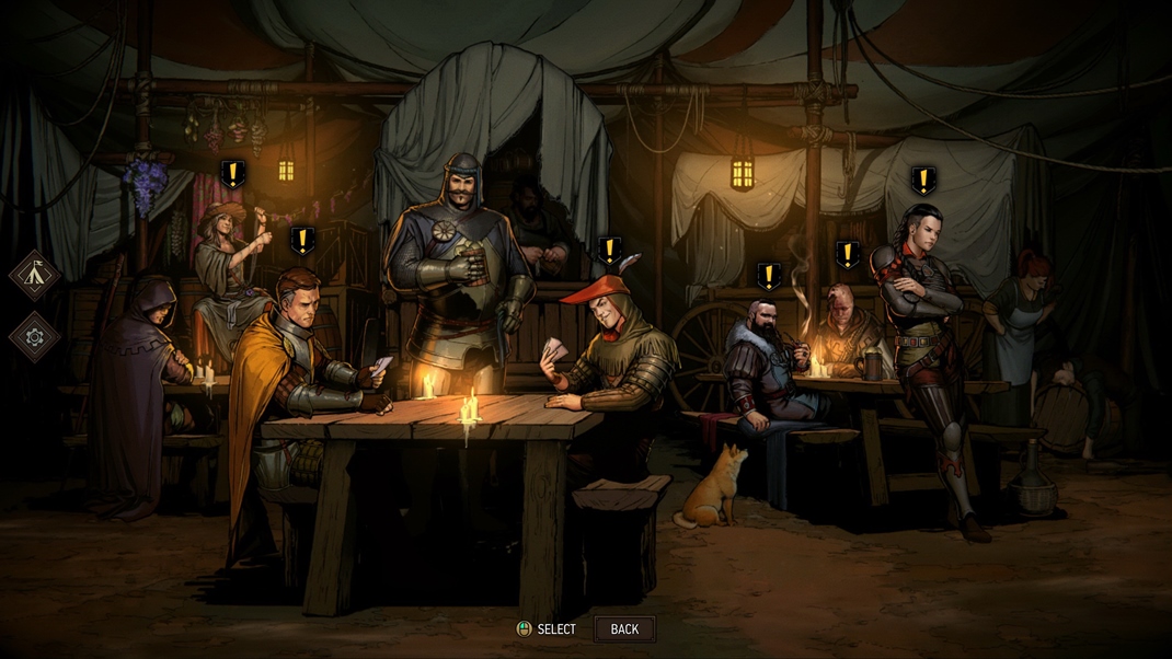 Thronebreaker: The Witcher Tales S každým hrdinom, ktorý putuje s vašou výpravou,  si môžete podebatovať pri pive.