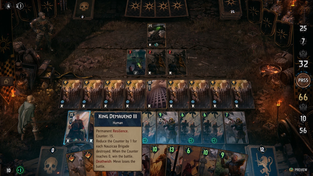 Thronebreaker: The Witcher Tales Na hernom poli sú často špeciálne karty, niekedy ani nemôžete použiť vlastný balíček.