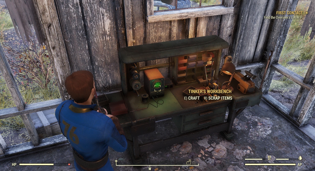 Fallout 76 V hre je množstvo predmetov, ktoré sa dajú vyrobiť, upraviť alebo rozobrať na pracovných stoloch.